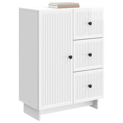 vidaXL Sideboard High Gloss White 66 x 34.5 x 90 cm Engineered Wood