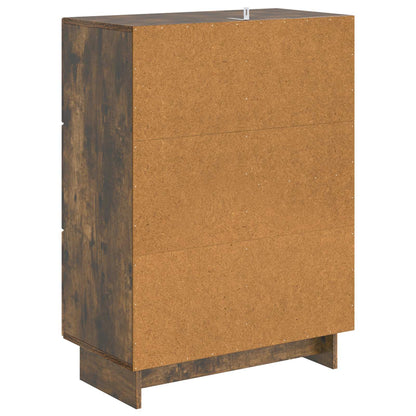 vidaXL Sideboard Smoked Oak 66 x 34.5 x 90 cm Engineered Wood