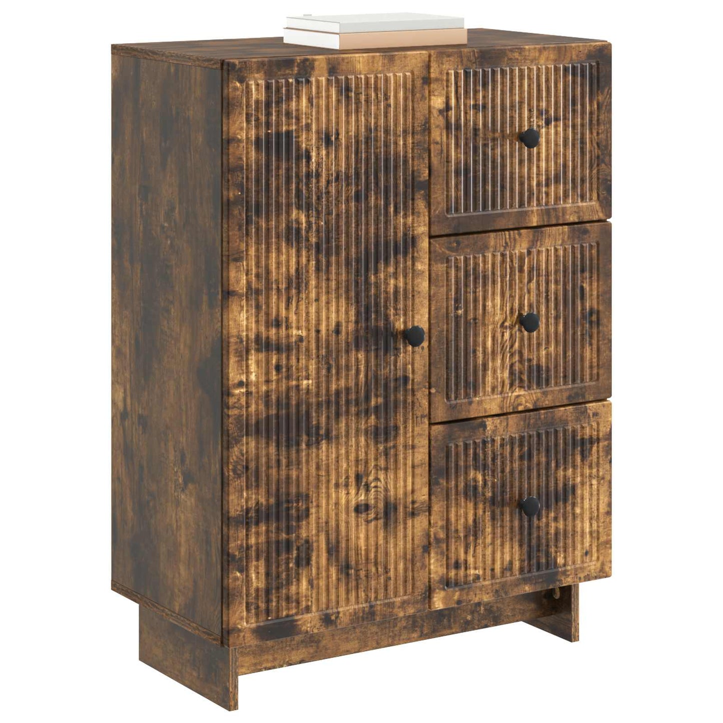 vidaXL Sideboard Smoked Oak 66 x 34.5 x 90 cm Engineered Wood