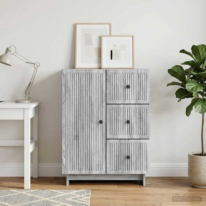 vidaXL Sideboard Grey Sonoma 66 x 34.5 x 90 cm Engineered Wood