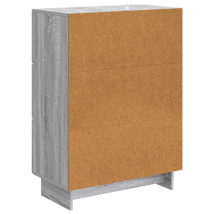 vidaXL Sideboard Grey Sonoma 66 x 34.5 x 90 cm Engineered Wood