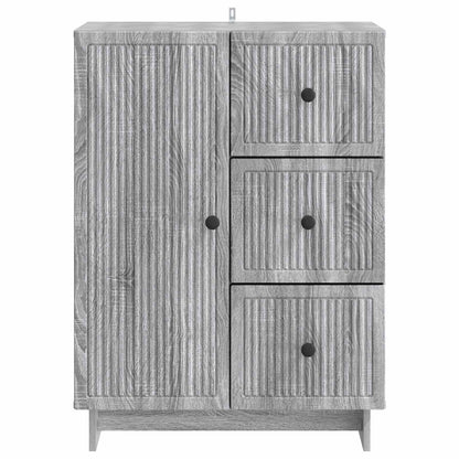 vidaXL Sideboard Grey Sonoma 66 x 34.5 x 90 cm Engineered Wood
