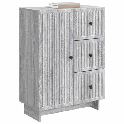 vidaXL Sideboard Grey Sonoma 66 x 34.5 x 90 cm Engineered Wood