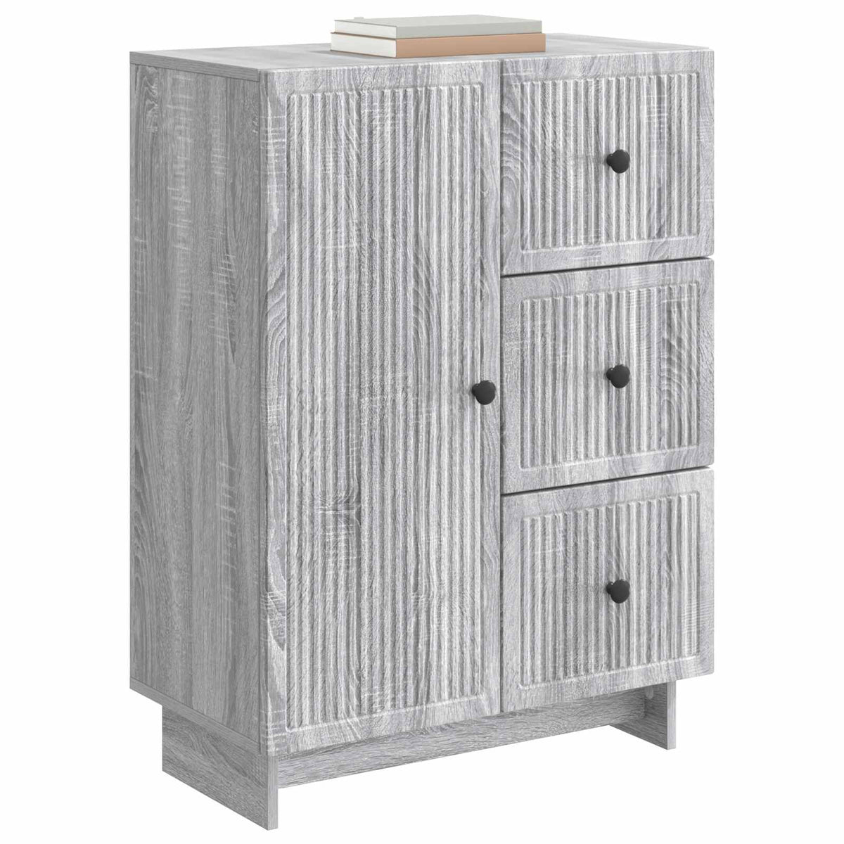 vidaXL Sideboard Grey Sonoma 66 x 34.5 x 90 cm Engineered Wood