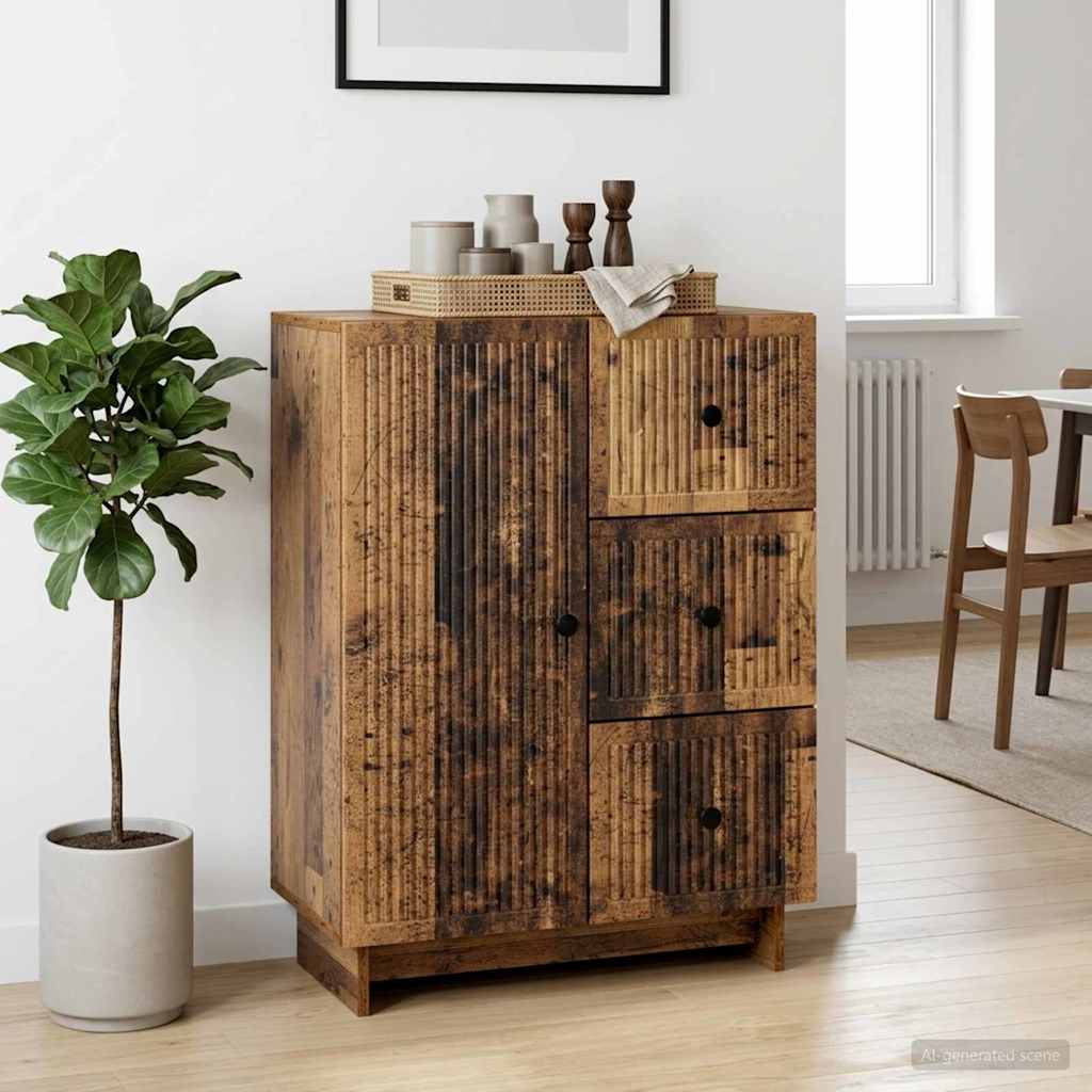 vidaXL Sideboard Old Wood 66 x 34.5 x 90 cm Engineered Wood