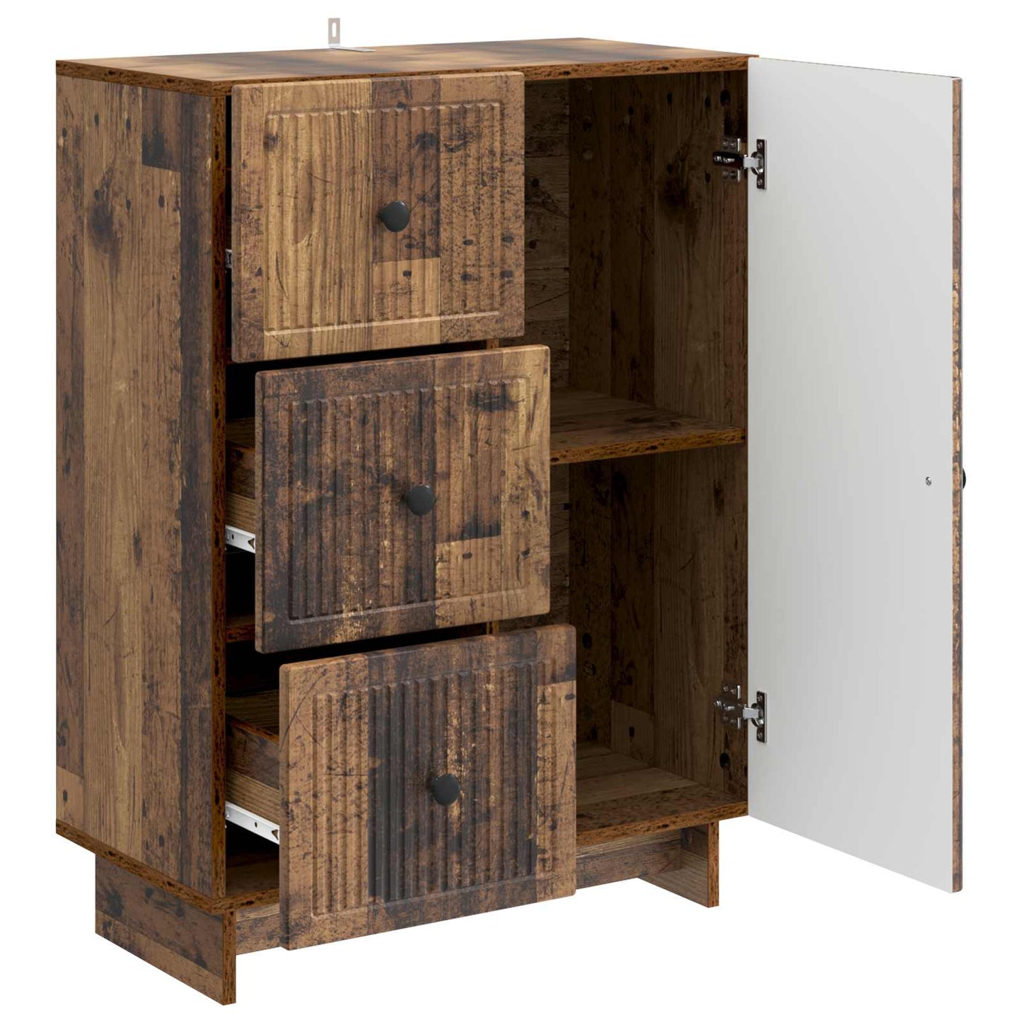 vidaXL Sideboard Old Wood 66 x 34.5 x 90 cm Engineered Wood