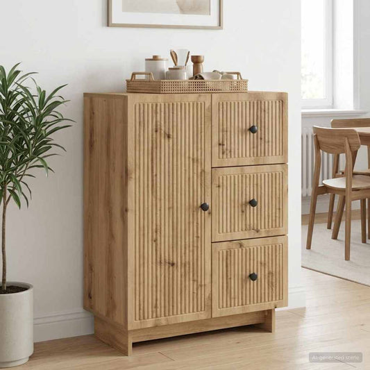 vidaXL Sideboard Artisan Oak 66 x 34.5 x 90 cm Engineered Wood