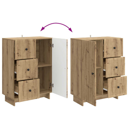 vidaXL Sideboard Artisan Oak 66 x 34.5 x 90 cm Engineered Wood