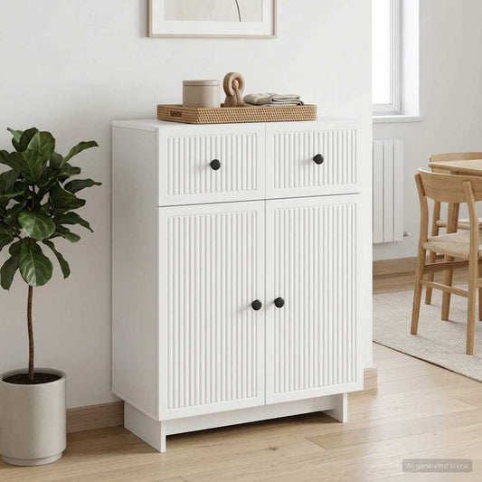 vidaXL Sideboard White 66 x 34.5 x 90 cm Engineered Wood