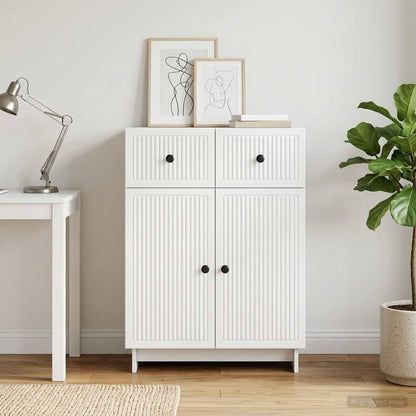 vidaXL Sideboard with Drawer White 66 x 34.5 x 90 cm Engineered Wood