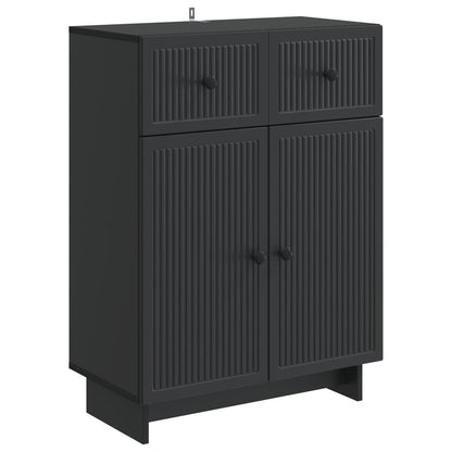 vidaXL Sideboard with Drawer Black 66 x 34.5 x 90 cm Engineered Wood