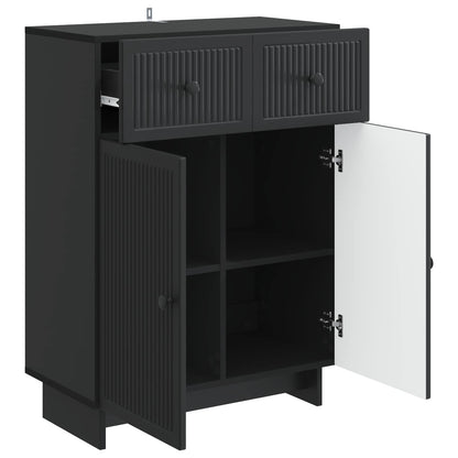 vidaXL Sideboard with Drawer Black 66 x 34.5 x 90 cm Engineered Wood