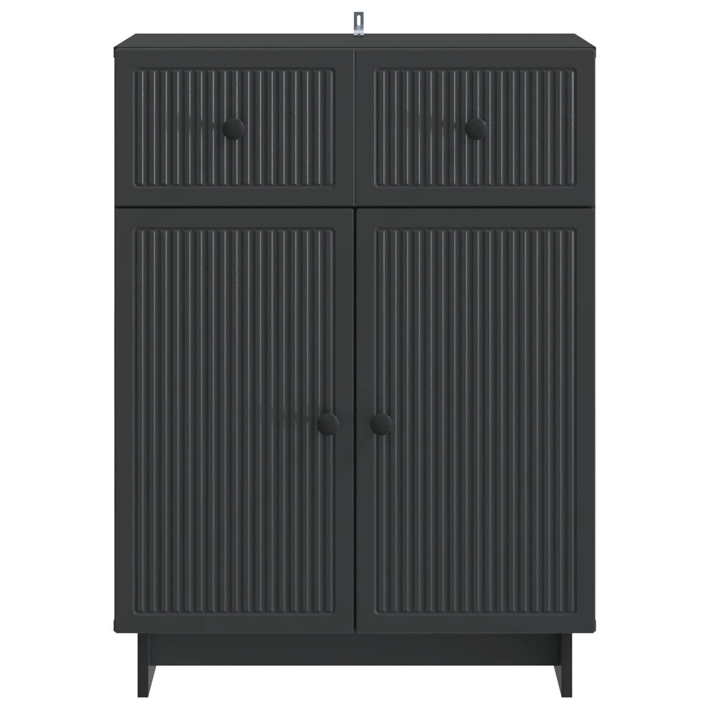 vidaXL Sideboard with Drawer Black 66 x 34.5 x 90 cm Engineered Wood
