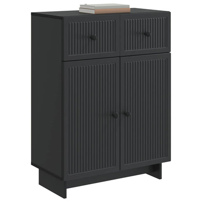 vidaXL Sideboard with Drawer Black 66 x 34.5 x 90 cm Engineered Wood