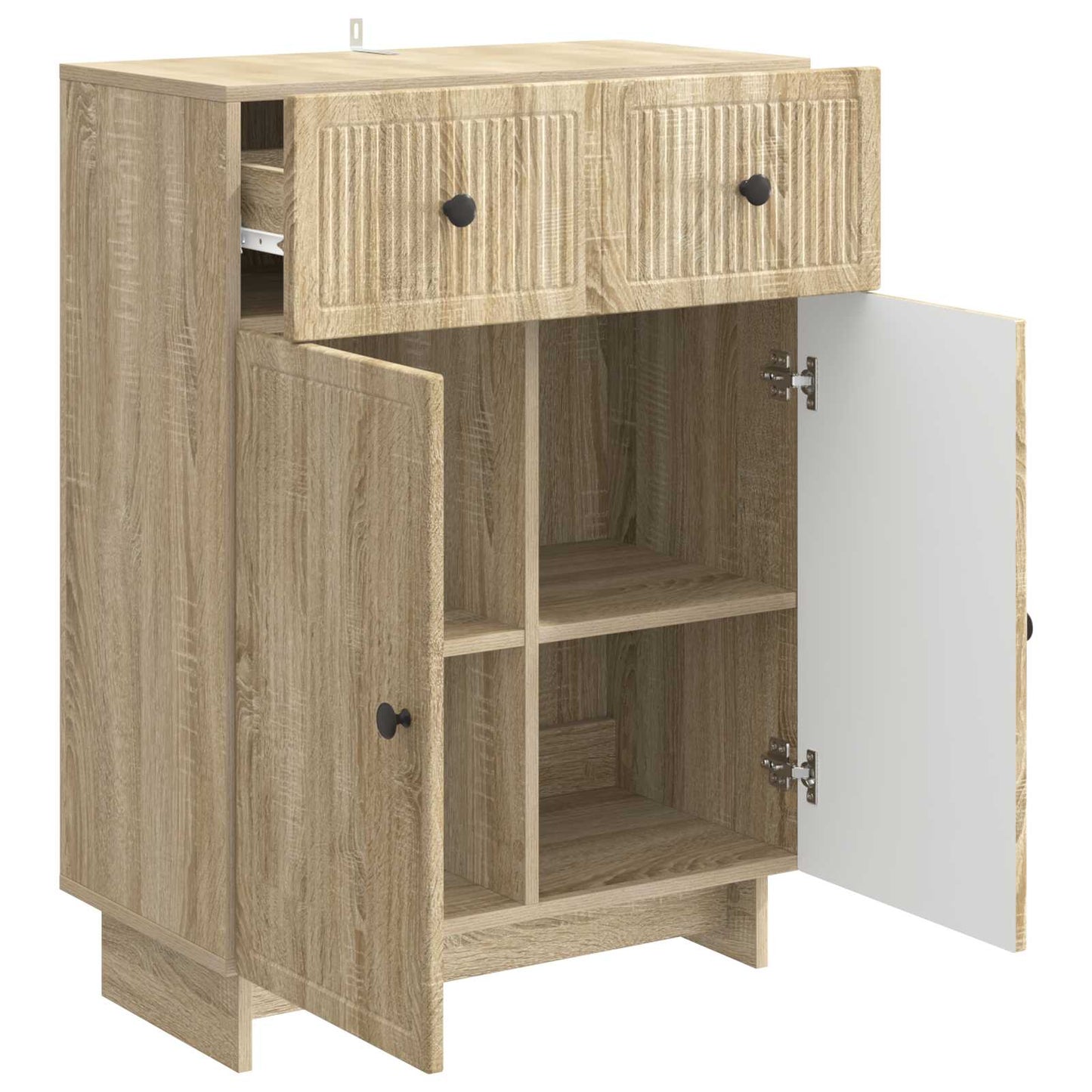 vidaXL Sideboard Sonoma Oak 66 x 34.5 x 90 cm Engineered Wood