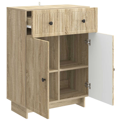 vidaXL Sideboard Sonoma Oak 66 x 34.5 x 90 cm Engineered Wood