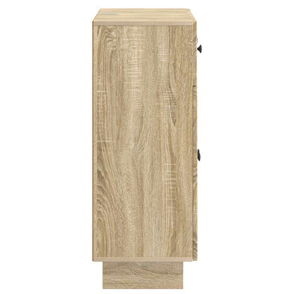 vidaXL Sideboard Sonoma Oak 66 x 34.5 x 90 cm Engineered Wood