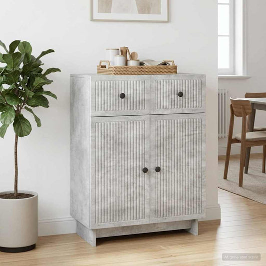 vidaXL Sideboard Concrete Grey 66 x 34.5 x 90 cm Engineered Wood