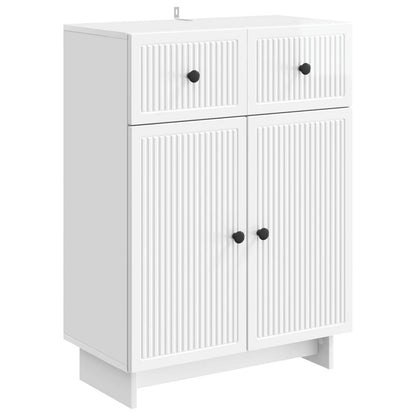 vidaXL Sideboard High Gloss White 66 x 34.5 x 90 cm Engineered Wood
