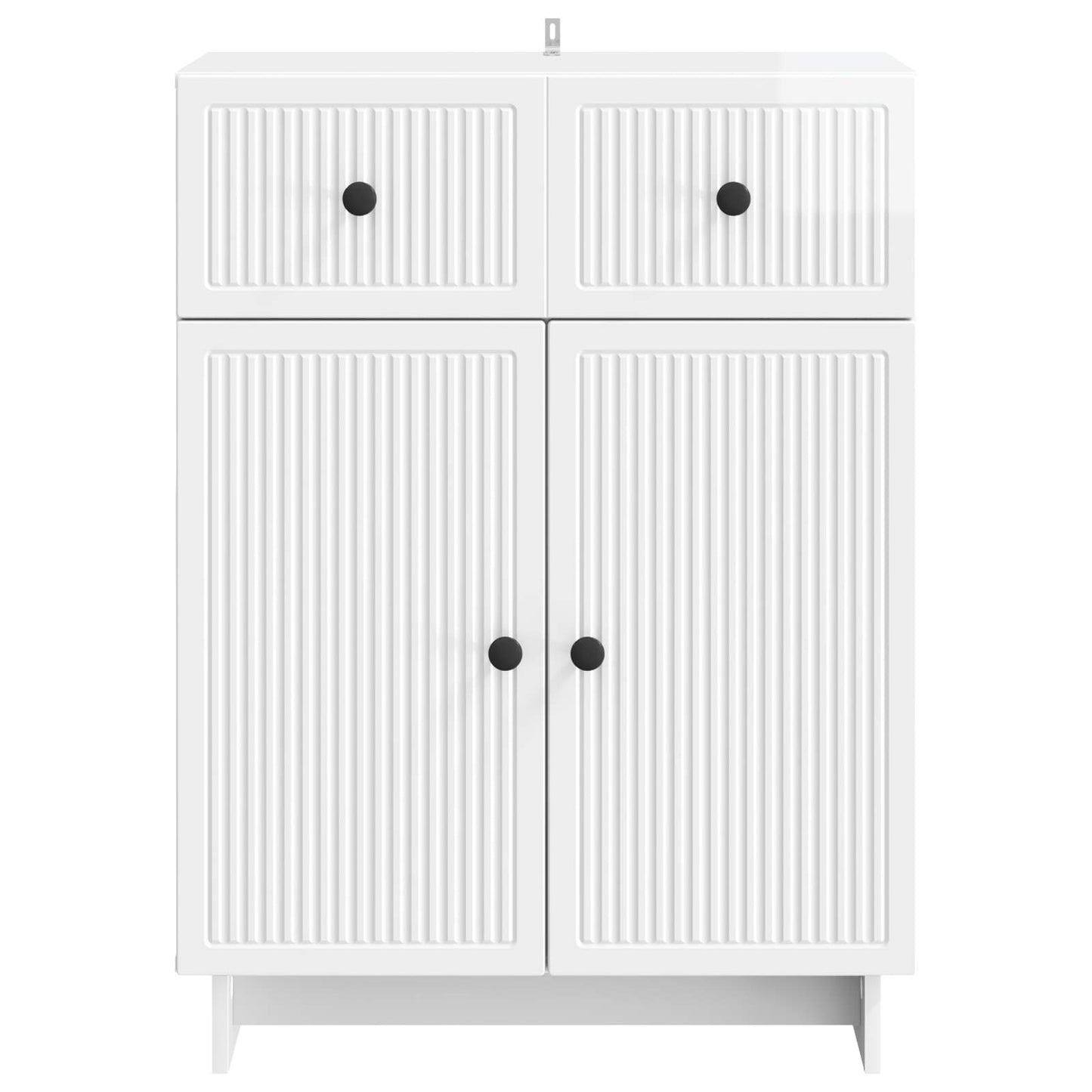 vidaXL Sideboard High Gloss White 66 x 34.5 x 90 cm Engineered Wood