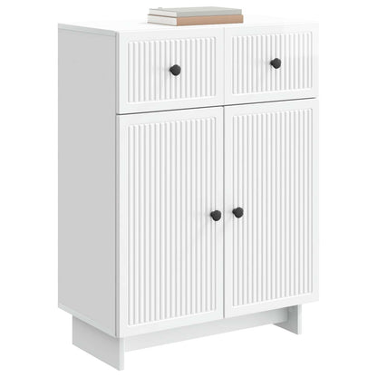 vidaXL Sideboard High Gloss White 66 x 34.5 x 90 cm Engineered Wood