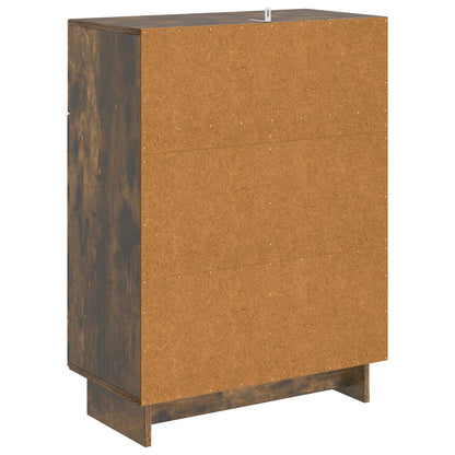 vidaXL Sideboard Smoked Oak 66 x 34.5 x 90 cm Engineered Wood