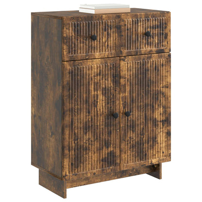 vidaXL Sideboard Smoked Oak 66 x 34.5 x 90 cm Engineered Wood