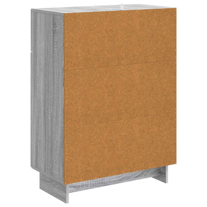 vidaXL Sideboard Grey Sonoma 66 x 34.5 x 90 cm Engineered Wood