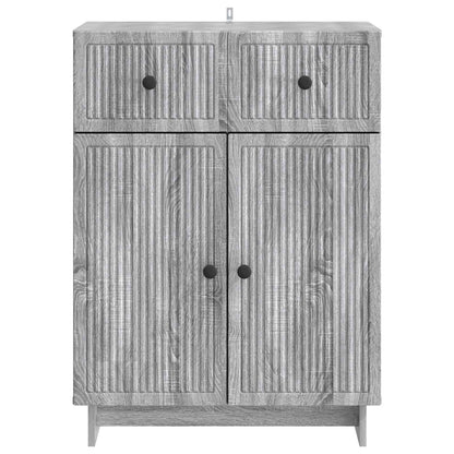 vidaXL Sideboard Grey Sonoma 66 x 34.5 x 90 cm Engineered Wood