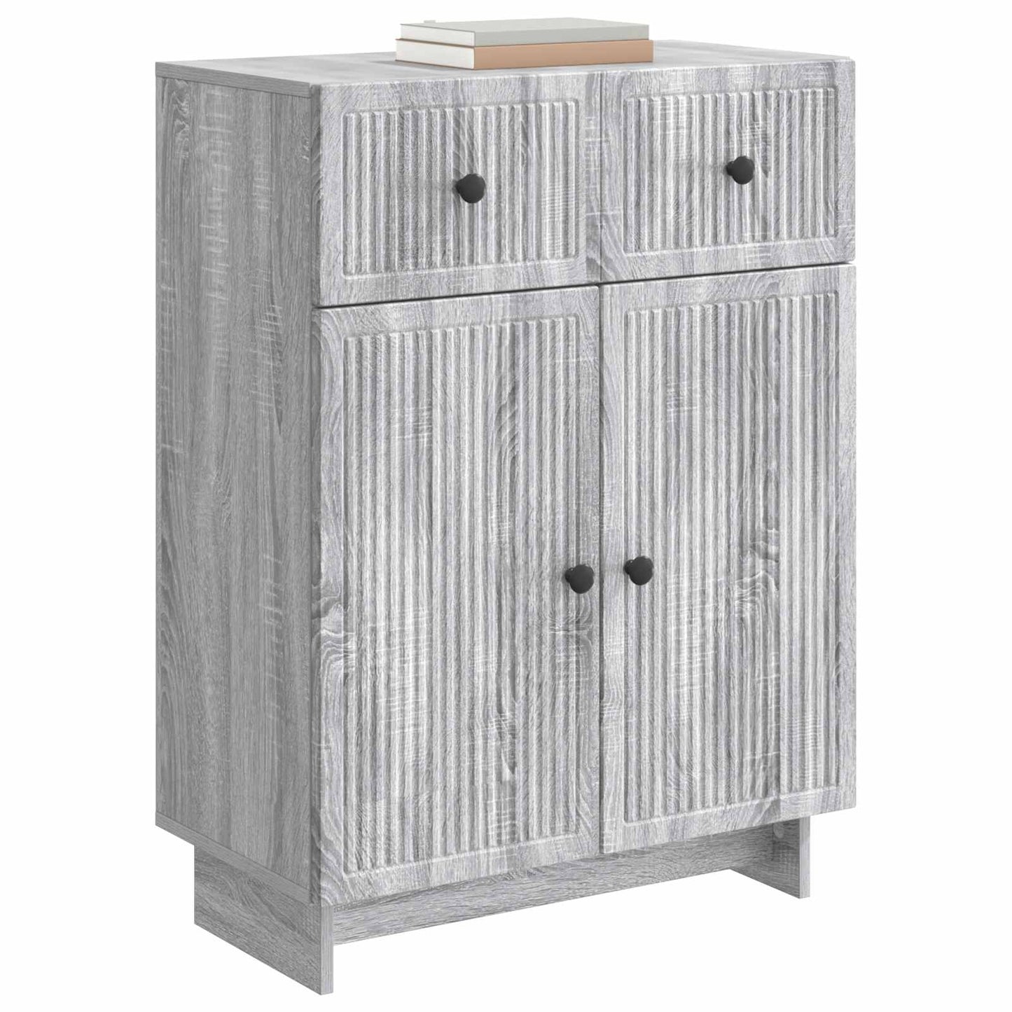 vidaXL Sideboard Grey Sonoma 66 x 34.5 x 90 cm Engineered Wood