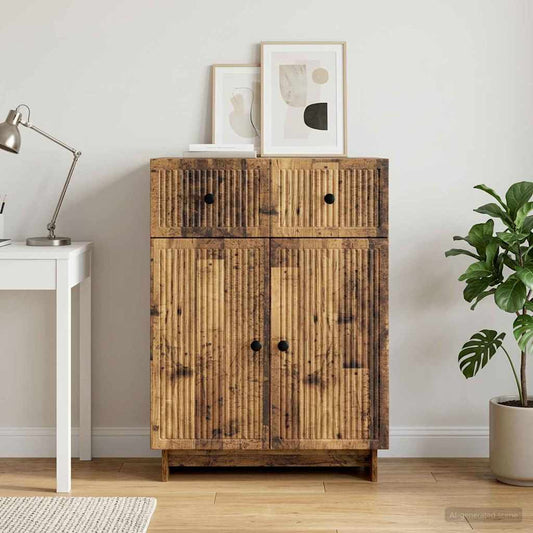 vidaXL Sideboard Old Wood 66 x 34.5 x 90 cm Engineered Wood