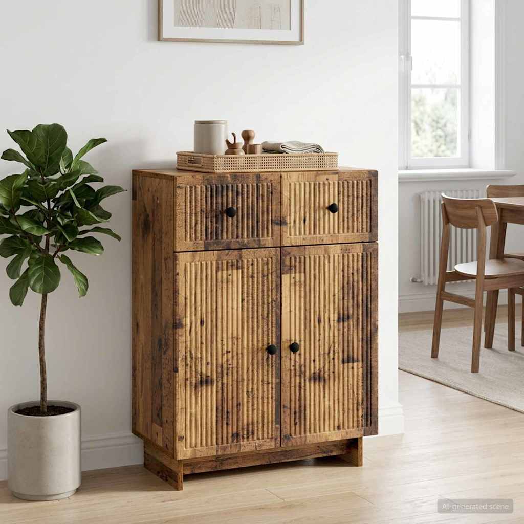 vidaXL Sideboard Old Wood 66 x 34.5 x 90 cm Engineered Wood