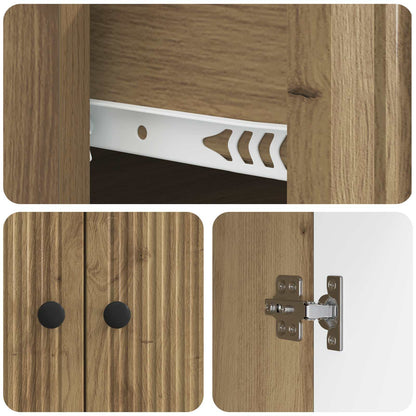 vidaXL Sideboard Artisan Oak 66 x 34.5 x 90 cm Engineered Wood