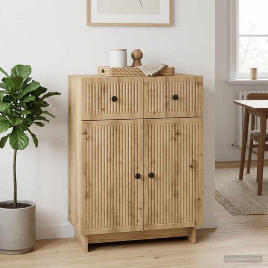 vidaXL Sideboard Artisan Oak 66 x 34.5 x 90 cm Engineered Wood