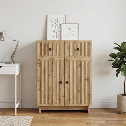 vidaXL Sideboard Artisan Oak 66 x 34.5 x 90 cm Engineered Wood