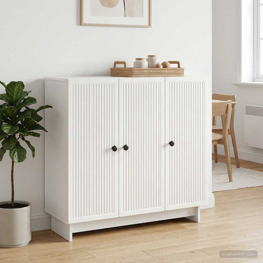 vidaXL Sideboard White 89 x 34.5 x 80 cm Engineered Wood
