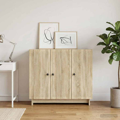 vidaXL Sideboard Sonoma Oak 89 x 34.5 x 80 cm Engineered Wood