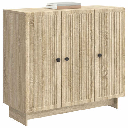 vidaXL Sideboard Sonoma Oak 89 x 34.5 x 80 cm Engineered Wood