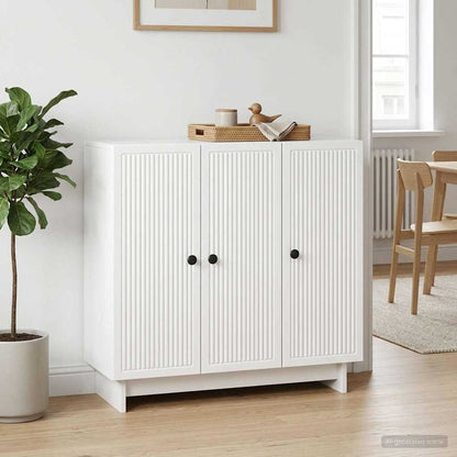 vidaXL Sideboard High Gloss White 89 x 34.5 x 80 cm Engineered Wood