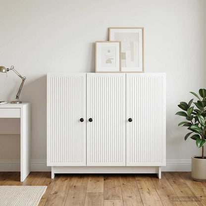 vidaXL Sideboard High Gloss White 89 x 34.5 x 80 cm Engineered Wood