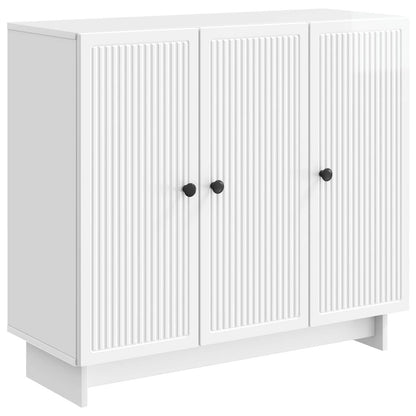 vidaXL Sideboard High Gloss White 89 x 34.5 x 80 cm Engineered Wood