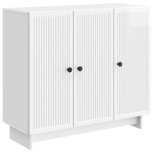 vidaXL Sideboard High Gloss White 89 x 34.5 x 80 cm Engineered Wood