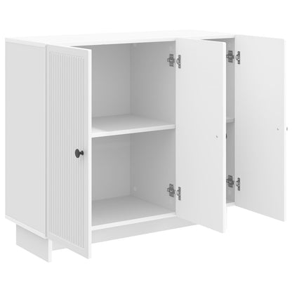 vidaXL Sideboard High Gloss White 89 x 34.5 x 80 cm Engineered Wood