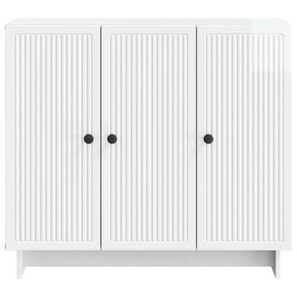 vidaXL Sideboard High Gloss White 89 x 34.5 x 80 cm Engineered Wood