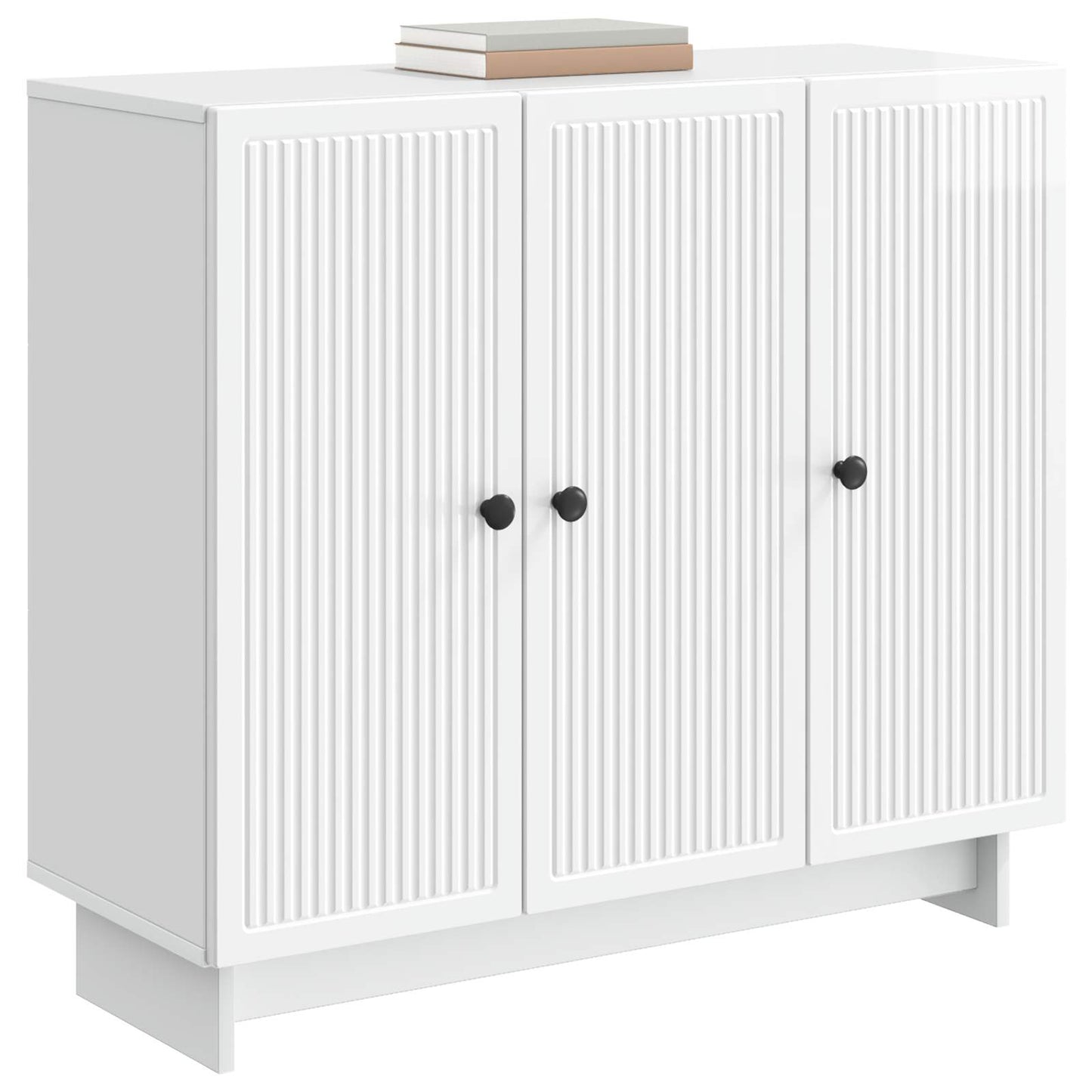 vidaXL Sideboard High Gloss White 89 x 34.5 x 80 cm Engineered Wood