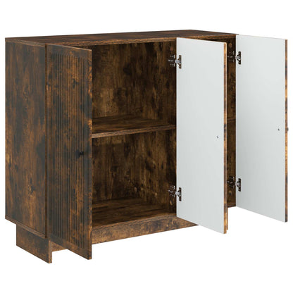 vidaXL Sideboard Smoked Oak 89 x 34.5 x 80 cm Engineered Wood