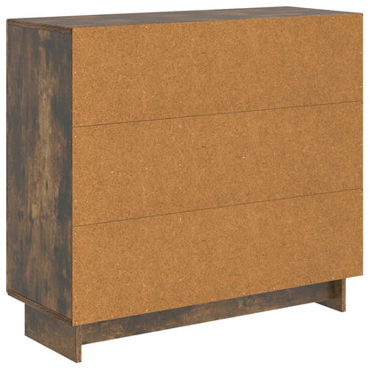 vidaXL Sideboard Smoked Oak 89 x 34.5 x 80 cm Engineered Wood