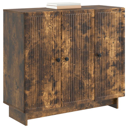 vidaXL Sideboard Smoked Oak 89 x 34.5 x 80 cm Engineered Wood