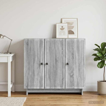 vidaXL Sideboard Grey Sonoma 89 x 34.5 x 80 cm Engineered Wood