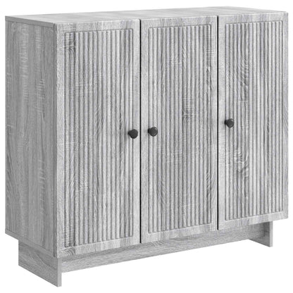 vidaXL Sideboard Grey Sonoma 89 x 34.5 x 80 cm Engineered Wood